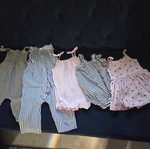 Kids Jumpsuits & Rompers Set - Blue, Pink, White